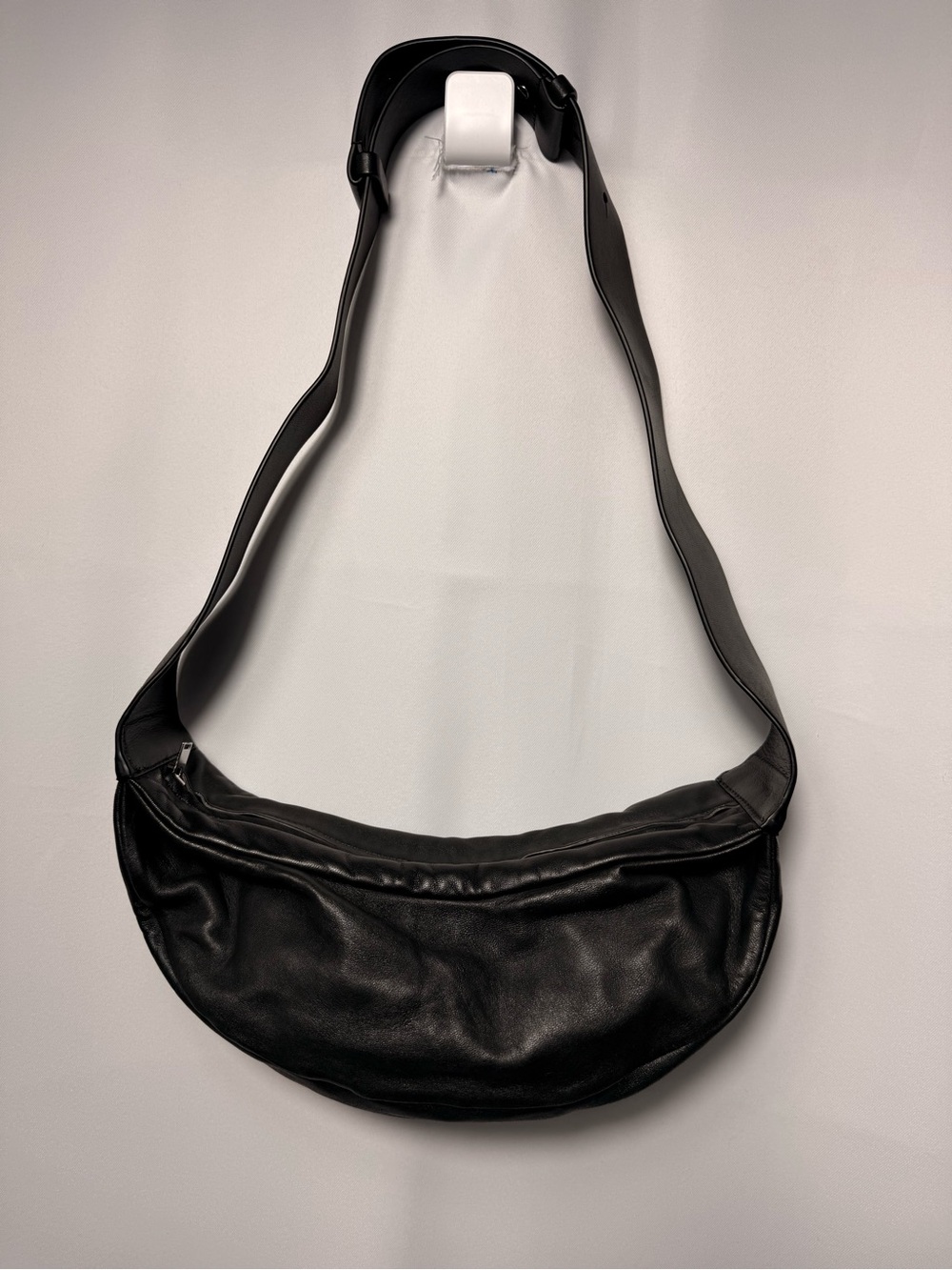 COS Black Leather Crescent Sling Crossbody Shoulder Bag - Picture 14 of 14
